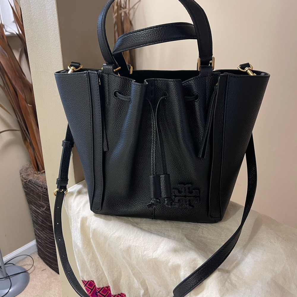 Tory Burch Black Leather Satchel